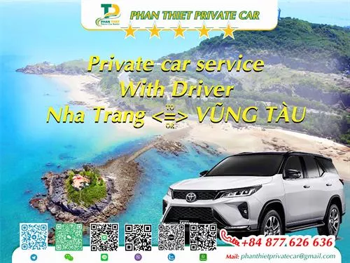 Car rental Nha Trang <=> Vung Tau (private car with driver)